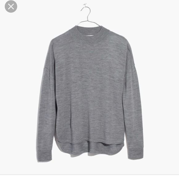 Madewell Mock Neck Boxy Sweater, XS - Picture 2 of 6